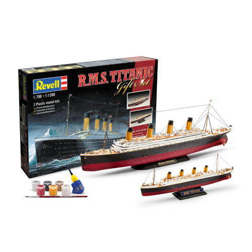 R.M.S. TITANIC 1:700 + 1:1200 GIFT SET KIT Revell Kit Navi Modellino