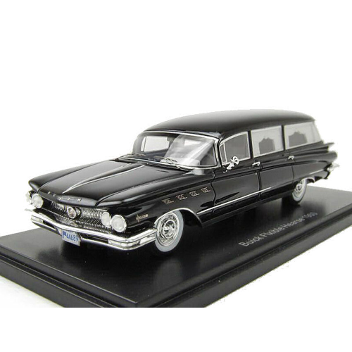 BUICK ELECTRA 1960 CARRO FUNEBRE - FUNERAL CAR BLACK HEARSE 1:43 Neo Scale Models Pompe Funebri Modellino