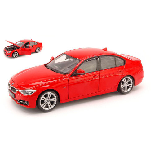 BMW 335i (F30) 2013 RED 1:24 Welly Auto Stradali Modellino