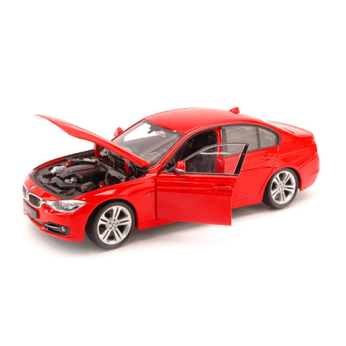 BMW 335i (F30) 2013 RED 1:24 Welly Auto Stradali Modellino
