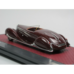BUGATTI TYPE 57C CABRIOLET VANVOOREN SHAH OF IRAN 1939 MAROON 1:43 Matrix Scale Models Auto Stradali Modellino