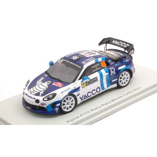 ALPINE A110 N.46 RALLY MONTE CARLO 2021 P.RAGUES-J.PESENTI 1:43 Spark Model Auto Rally Modellino