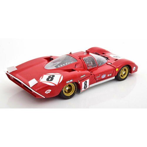 FERRARI 512 S LONG TAIL N.8 ACCIDENT LE MANS 1970 A.MERZARIO-C.REGAZZONI 1:18 GMP Movie Modellino