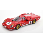 FERRARI 512 S LONG TAIL N.8 ACCIDENT LE MANS 1970 A.MERZARIO-C.REGAZZONI 1:18 GMP Movie Modellino