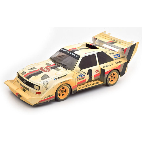 AUDI QUATTRO S1 N.1 WINNER PIKES PEAK 1987 WALTER ROHRL DIRTY VERSION 1:18 CMR Classic Model Replicars Auto Rally Modellino