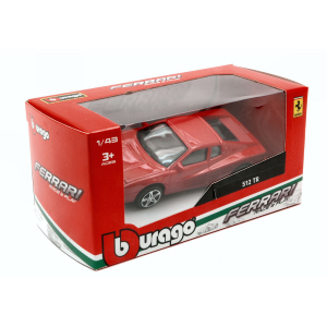 FERRARI 512 TR 1984 RED 1:43 Burago Auto Stradali Modellino