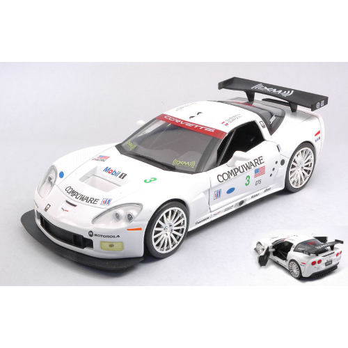 CHEVY CORVETTE C6-R 2005 WHITE 1:24 Jada Toys Tuning Modellino