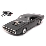 DODGE CHARGER RT 1970 FAST & FURIOUS BLACK 1:24 Jada Toys Movie Die Cast Modellino