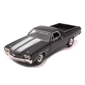 CHEVROLET EL CAMINO SS396 1970 BLACK WITH WHITE STRIPES 1:24 MotorMax Auto Stradali Modellino
