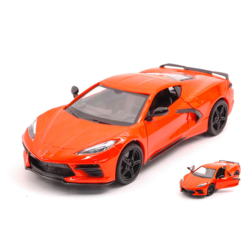 CORVETTE STINGRAY 2020 ORANGE 1:24 MotorMax Auto Stradali Modellino
