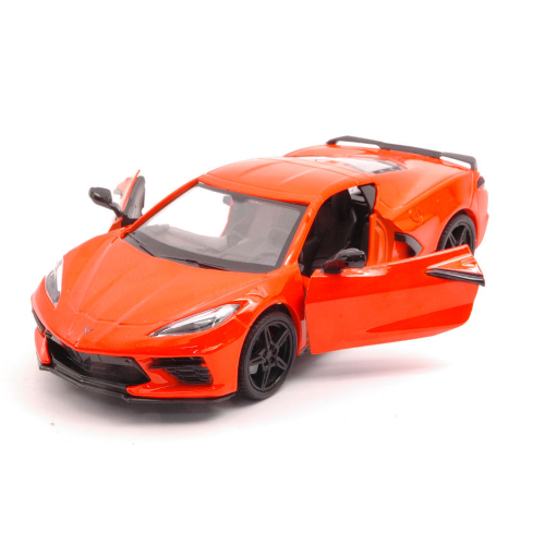 CORVETTE STINGRAY 2020 ORANGE 1:24 MotorMax Auto Stradali Modellino