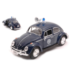 VW BEETLE POLITIE 1953 DARK BLUE 1:24 MotorMax Forze dell'Ordine Die Cast Modellino