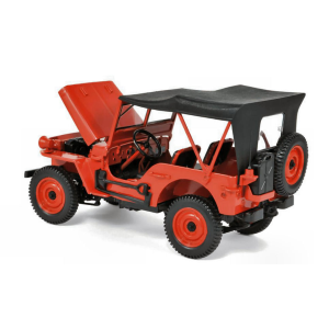 JEEP WILLYS CABRIOLET OPEN 1942  RED 1:18 Norev Auto Stradali Modellino