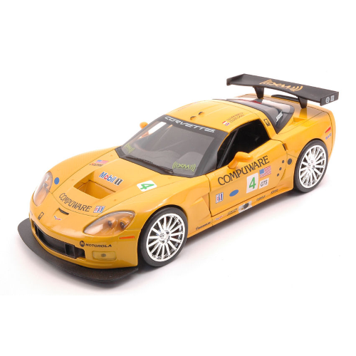 CHEVY CORVETTE C6-R 2005 YELLOW 1:24 Jada Toys Tuning Modellino