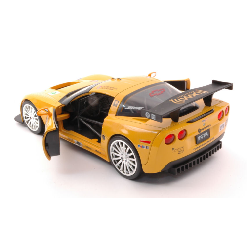 CHEVY CORVETTE C6-R 2005 YELLOW 1:24 Jada Toys Tuning Modellino