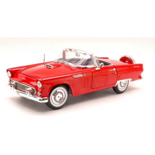 FORD THUNDERBIRD CABRIOLET 1955 RED 1:18 MotorMax Auto Stradali Modellino