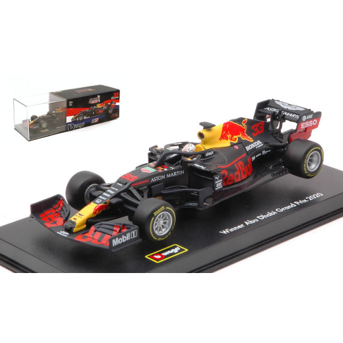 RED BULL HONDA RB16 MAX VERSTAPPEN 2020 N.33 WINNER ABU DHABI GP 1:43 WITH SHOWCASE Burago Formula 1 Modellino