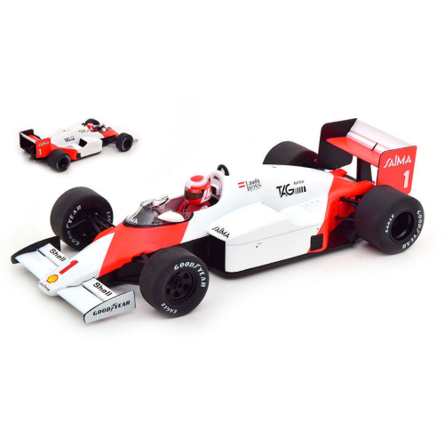 MC LAREN MP4/2B NIKI LAUDA 1985 N.1 NETHERLANDS GP 1:18 ModelCarGroup Formula 1 Modellino