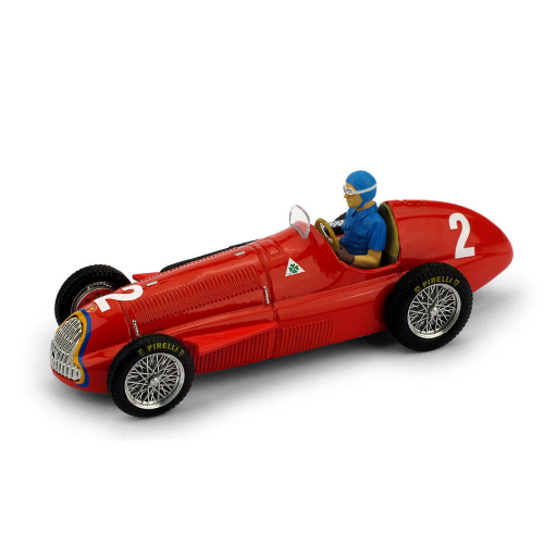 ALFA ROMEO 158 JUAN MANUEL FANGIO 1951 N.2 BELGIUM GP WORLD CHAMPION 1:43 Brumm Formula 1 Die Cast Modellino