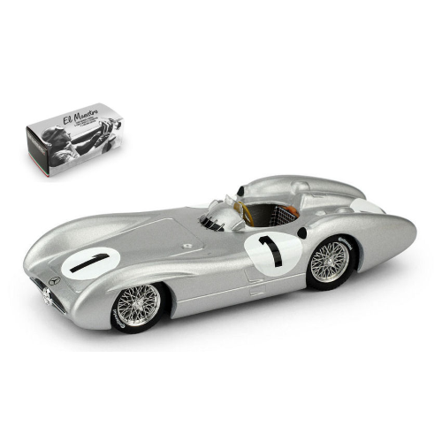 MERCEDES W 196 J.M.FANGIO 1954 N.1 4th GR.BRITAIN GP WORLD CHAMPION 1:43 Brumm Formula 1 Modellino