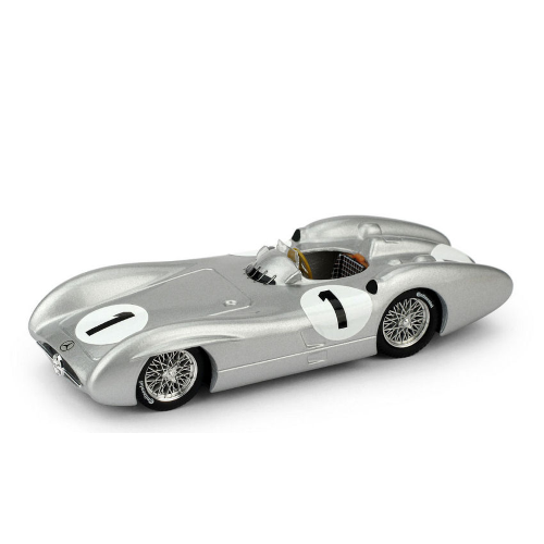 MERCEDES W 196 J.M.FANGIO 1954 N.1 4th GR.BRITAIN GP WORLD CHAMPION 1:43 Brumm Formula 1 Modellino