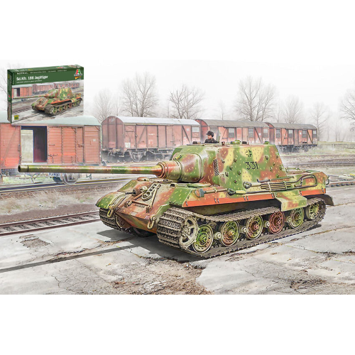 SD.KFZ.186 JAGDTIGER KIT 1:56 Italeri Kit Mezzi Militari Modellino