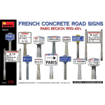 FRENCH CONCRETE ROAD SIGNS 1930-40s PARIS REGION KIT 1:35 Miniart Kit Diorami Die Cast Modellino