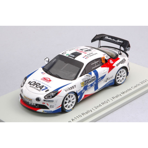 ALPINE A110 N.47 2nd R-GT RALLY MONTE CARLO 2021 R.ASTIER-F.VAUCLARE 1:43 Spark Model Auto Rally Modellino