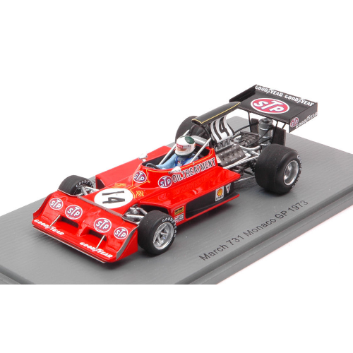 MARCH 731 JEAN-PIERRE JARIER 1973 N.14 MONACO GP 1:43 Spark Model Formula 1 Modellino