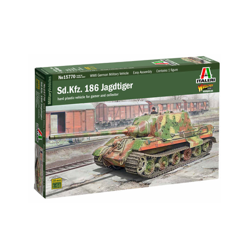 SD.KFZ.186 JAGDTIGER KIT 1:56 Italeri Kit Mezzi Militari Modellino