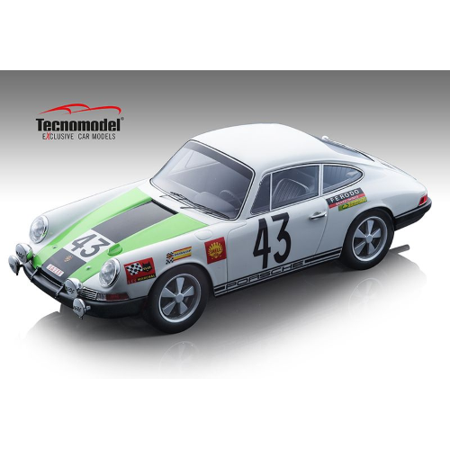 PORSCHE 911 T N.43 LE MANS 1968 GABAN-VANDERSCHRICK 1:18 Tecnomodel Auto Competizione Modellino