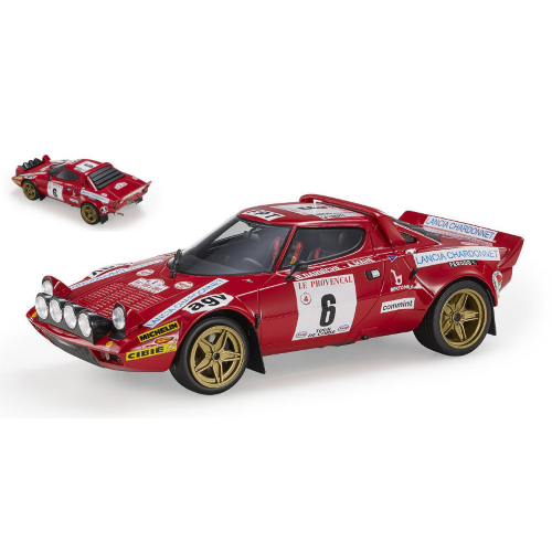 LANCIA STRATOS HF N.6 WINNER TOUR DE CORSE 1975 DARNICHE-MAHE 1:18 TopMarques Auto Rally Modellino