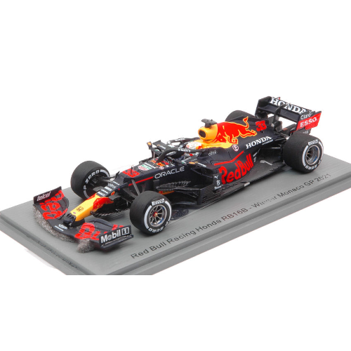 RED BULL RB16B MAX VERSTAPPEN 2021 N.33 WINNER MONACO GP (With n1 Board) 1:43 Spark Model Formula 1 Modellino