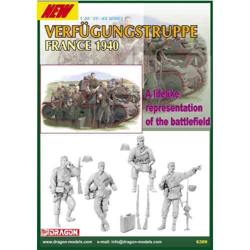 DAS REICH DIVISION FRANCE 1940 KIT 1:35 Dragon Kit Figure Militari Modellino