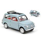 FIAT 500 GIARDINIERA 1964 CENERE BLUE 1:18 Norev Auto Stradali Modellino