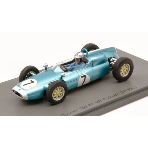 COOPER T53 BRUCE MC LAREN 1961 N.7 4th SOLITUDE GP 1:43 Spark Model Formula 1 Modellino