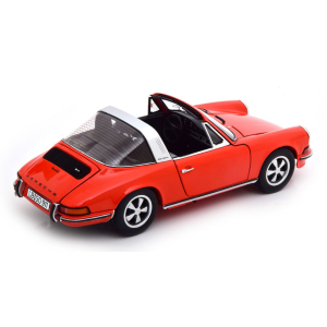 PORSCHE 911S 2.4 TARGA 1967 ORANGE 1.18 Schuco Auto Stradali Modellino