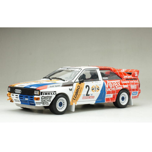 AUDI QUATTRO A1 N.2 WINNER RALLY HUNSRUECK 1984 H.DEMUTH-W.LUX 1:18 SunStar Auto Rally Die Cast Modellino