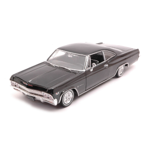 CHEVROLET IMPALA SS 396 COUPE TUNING 1965 BLACK 1:24 Welly Auto Stradali Modellino