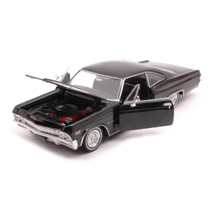 CHEVROLET IMPALA SS 396 COUPE TUNING 1965 BLACK 1:24 Welly Auto Stradali Modellino