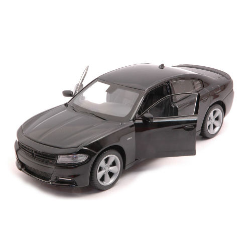 DODGE CHARGER R/T 4-DOOR 2016 BLACK 1:24 Welly Auto Stradali Modellino