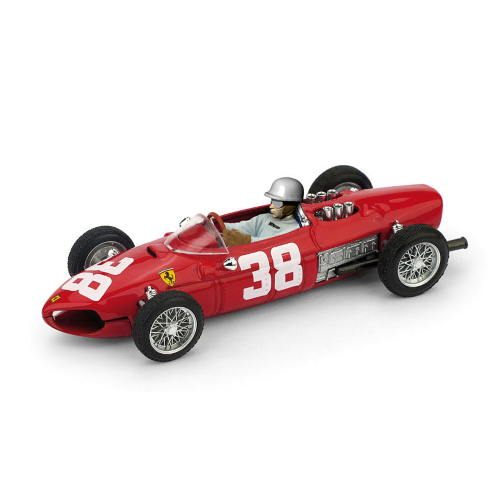 FERRARI 156 P.HILL 1961 N.38 3rd MONACO GP WORLD CHAMPION WITH PILOTE 1:43 Brumm Formula 1 Die Cast Modellino