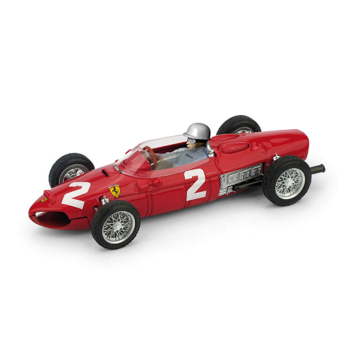 FERRARI 156 F1 P.HILL 1961 N.2 WINNER ITALY GP WORLD CHAMPION WITH PILOTE 1:43 Brumm Formula 1 Modellino