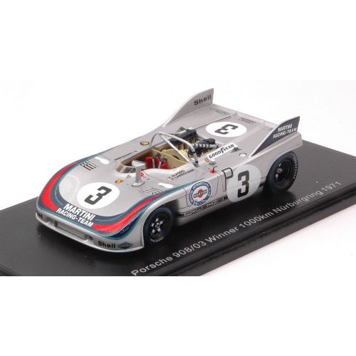 PORSCHE 908/03 N.3 WINNER 1000 KM NURBURGRING 1971 V.ELFORD-G.LAROUSSE 1:43 Spark Model Auto Competizione Modellino
