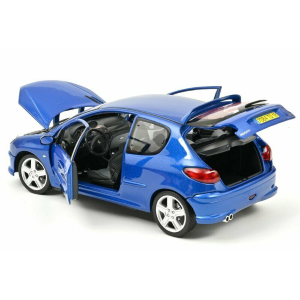 PEUGEOT 206 RC 2003 RECIF BLUE 1:18 Norev Auto Stradali Modellino