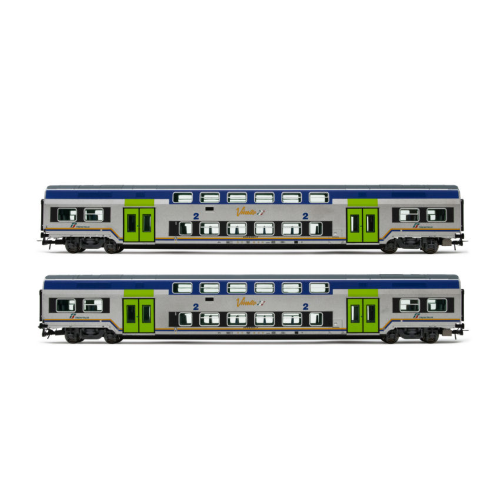 FS TRENITALIA 2 CARROZZE INTERMEDIE 1:87 Lima Treni Modellino