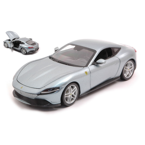 FERRARI ROMA 2020 SILVER 1:24 Burago Auto Stradali Modellino
