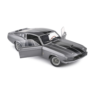 SHELBY GT500 1967 GREY & BLACK STRIPES 1:18 Solido Auto Stradali Modellino
