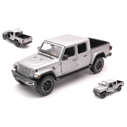 JEEP GLADIATOR 2020 OVERLAND HARD TOP SILVER 1:24 MotorMax Auto Stradali Modellino