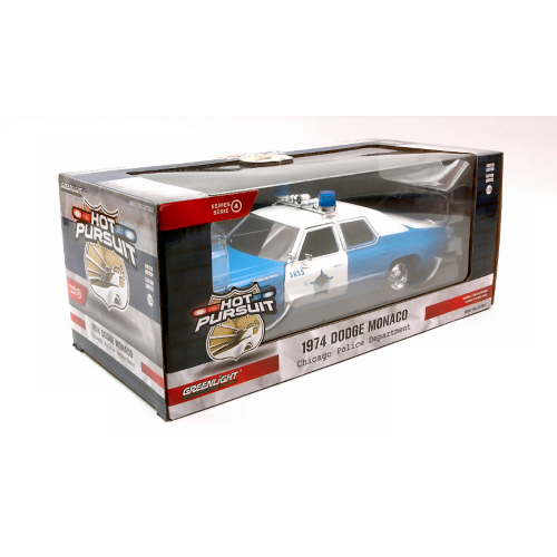 DODGE MONACO 1974 CHICAGO POLICE DEPARTMENT 1:24 Greenlight Forze dell'Ordine Modellino
